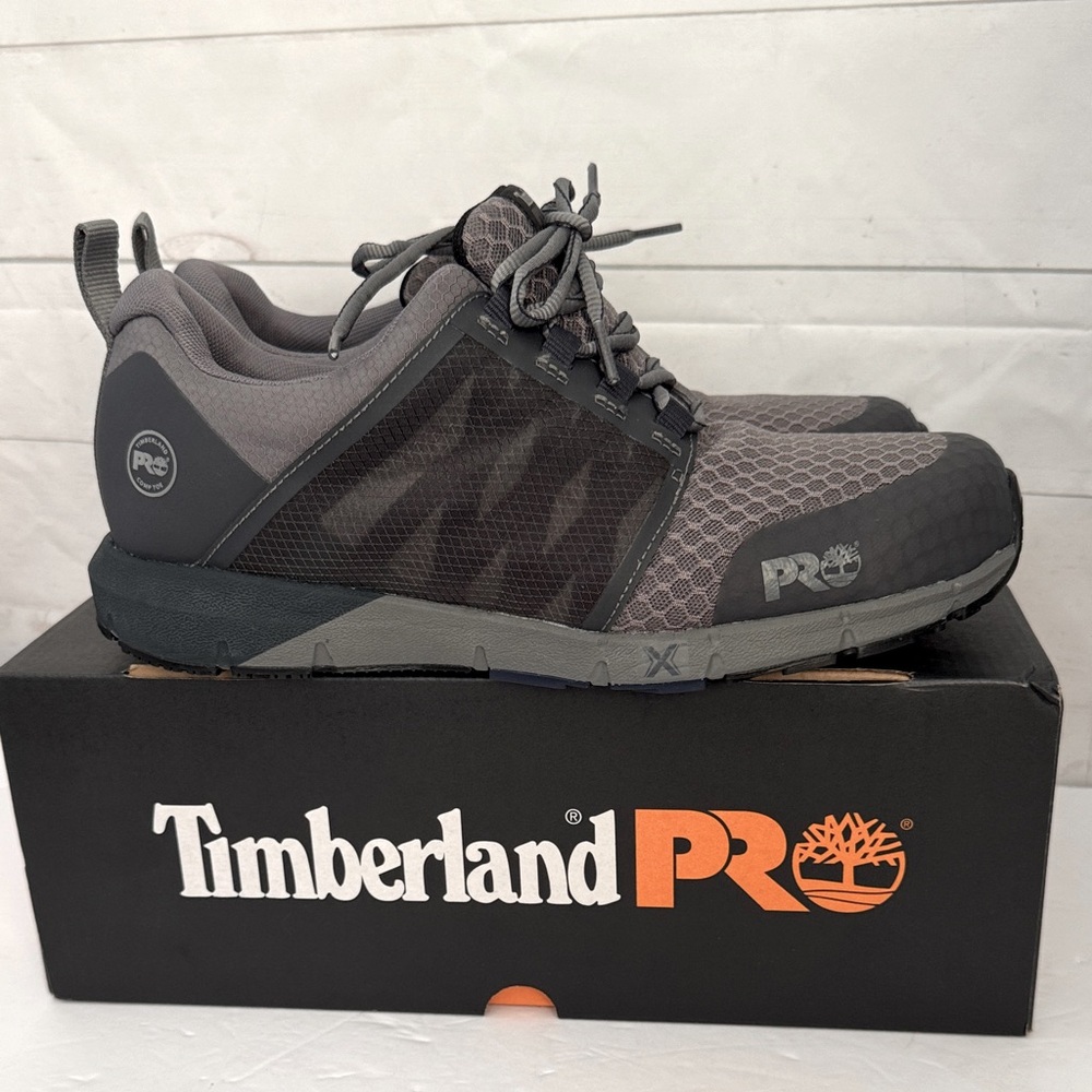 Timberland PRO Size 10 Men's Radius Charcoal Composite Safety Toe Shoes NWOT